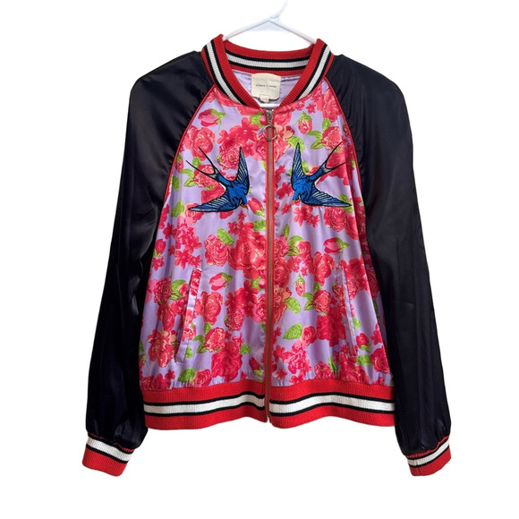 SILENCE+NOISE & URBAN OUTFITTERS Collab ‘Arielle’ Satin Bomber Jacket - Picture 5 of 17